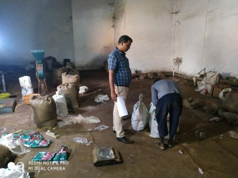 सिवनी जिले के बरघाट क्षेत्र में संचालित अवैध गुटखा फैक्ट्री सील