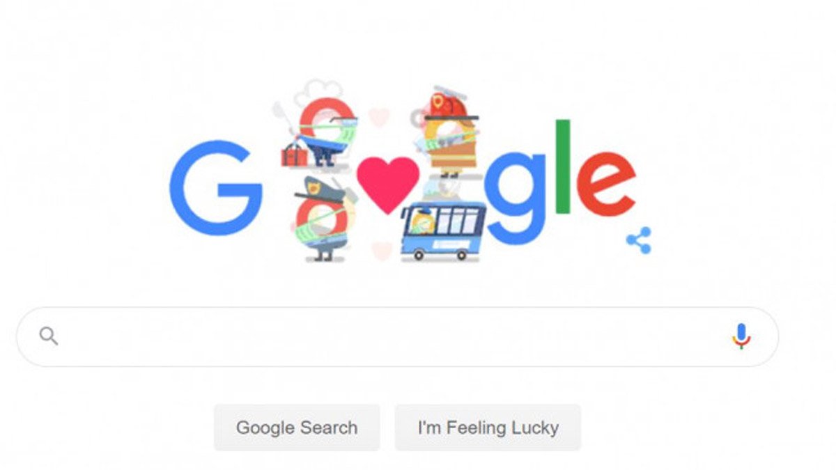 Thank You Coronavirus Helpers Google doodle