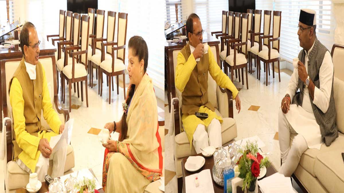 MP के मुख्यमंत्री शिवराज की मंत्रियों से चाय पर चर्चा