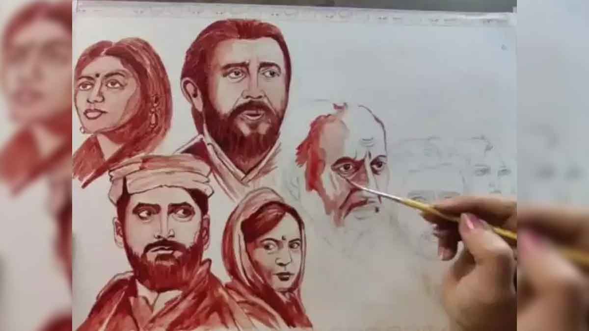 THE KASHMIR FILES BLOOD PAINTING