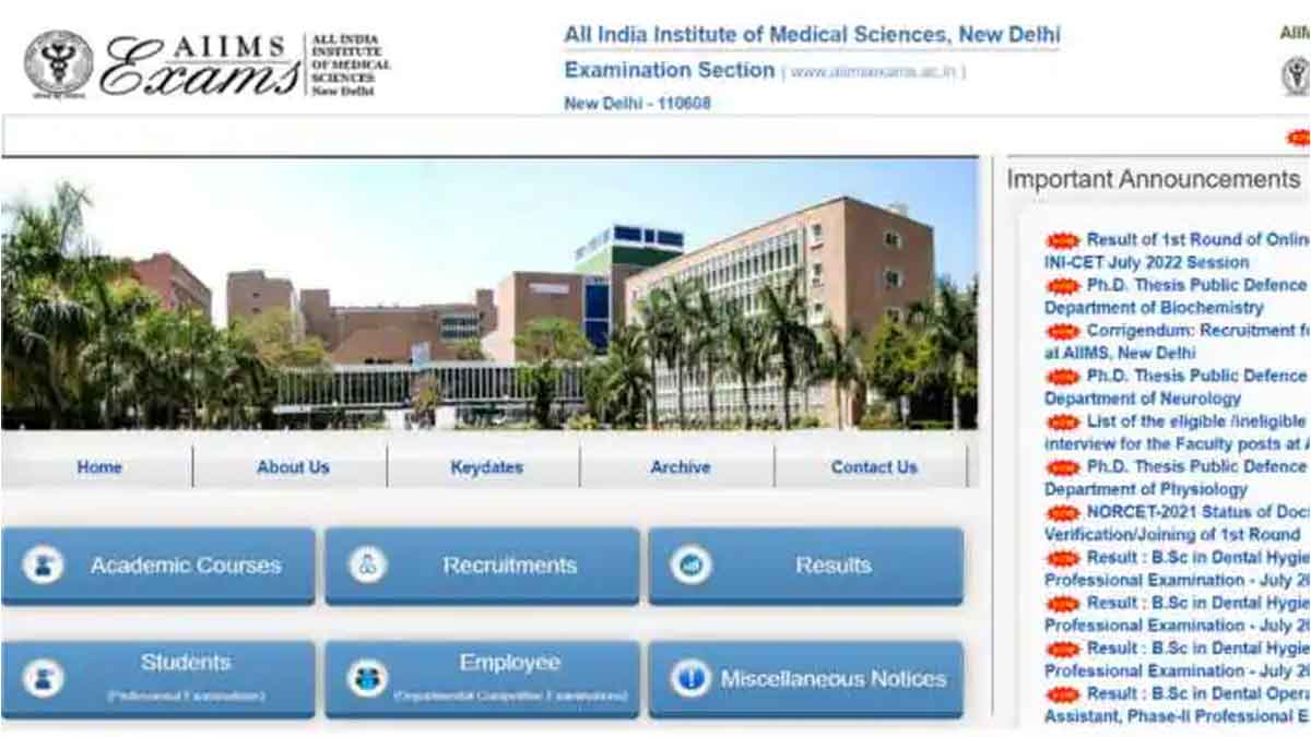 AIIMS INI CET Counselling 2022 Seat Allotment result