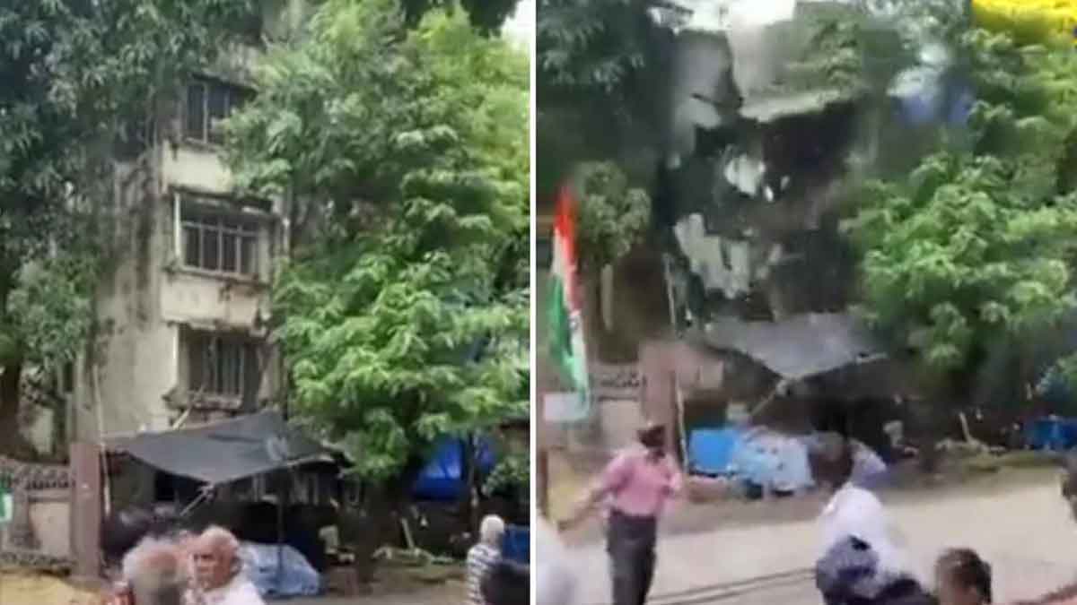 Mumbai Boriwali building collapse video