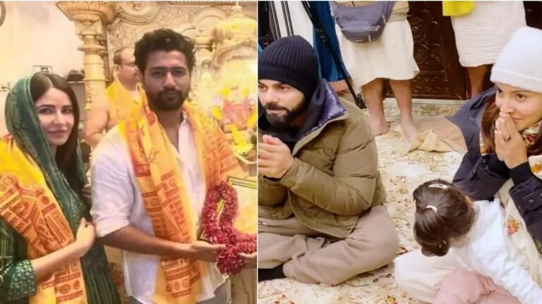अनुष्का शर्मा, विराट कोहली-वामिका ने वृंदावन में लिया आशीर्वाद; सिद्धिविनायक पहुंचे कैटरीना कैफ-विक्की कौशल