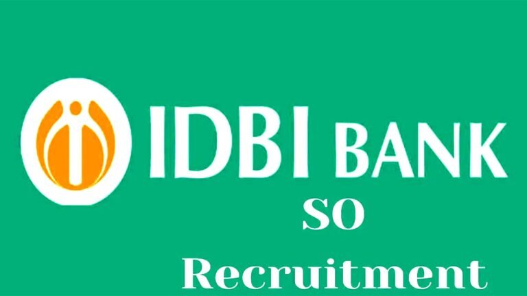 IDBI SO Recruitment 2023: 114 रिक्त पदों के लिए आईडीबीआई एसओ भर्ती 2023