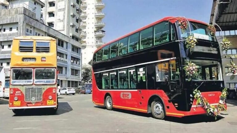 भारत की पहली इलेक्ट्रिक डबल डेकर AC बस दौड़ी मुंबई की सड़कों पर