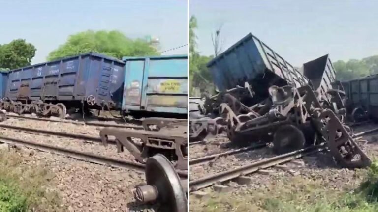 बिहार रेल हादसा: रोहतास में पहलेजा और करबंदिया रेलवे स्टेशन के बीच मालगाड़ी के 13 डिब्बे पटरी से उतरे