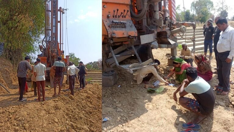 सिवनी: पेयजल समस्या के लिए कल किया था चक्का जाम, आज पहुंची बोरवेल मशीन