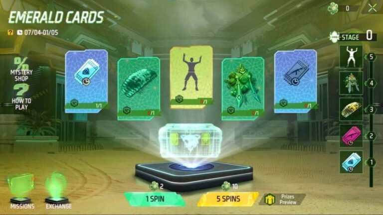 Free Fire MAX Emerald Cards: फ्री फायर मैक्स में आया रोमांचक एमराल्ड कार्ड, जाने Free Reward के लिए Solid Trick