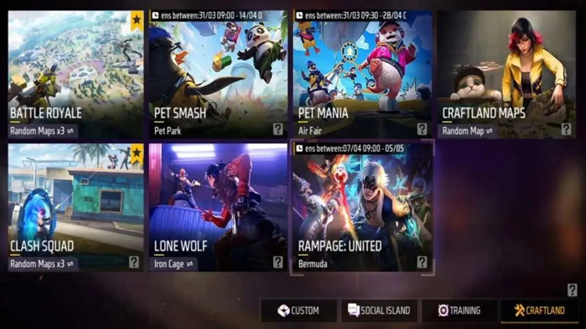 Free Fire MAX Play Rampage United Event