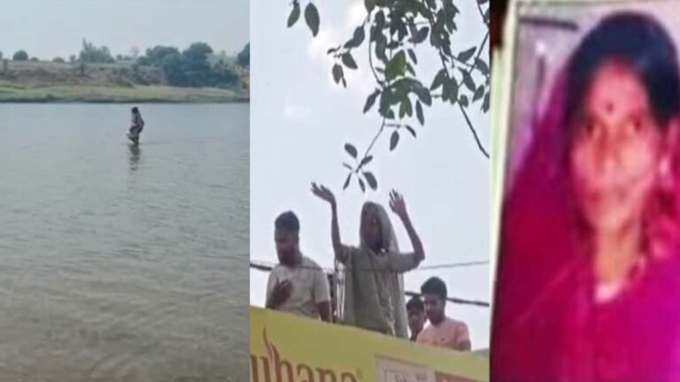 जबलपुर के भेड़ाघाट में नदी में चलती महिला का वीडियो वायरल, होशंगाबाद पुलिस ढूंढ रही जबलपुर पुलिस पूजा कर रही
