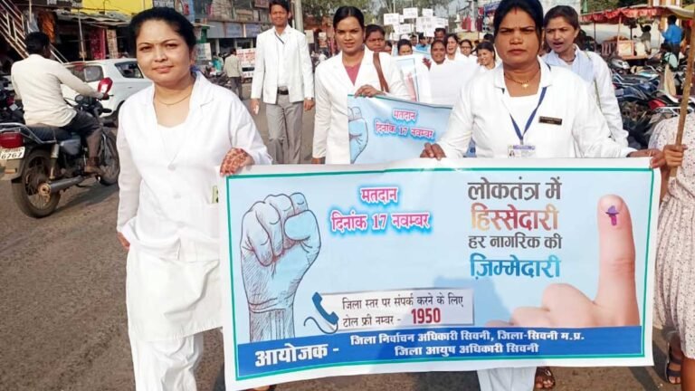 सिवनी कलेक्टर के निर्देशन पर मतदाता जागरूकता रैली निकालकर किया जा रहा मतदाताओं को जागरूक