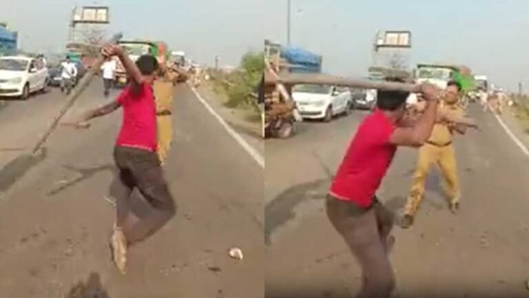 नए मोटर वाहन अधिनियम का विरोध: ट्रक चालकों ने पुलिस पर बेरहमी से किया हमला, कई पुलिसकर्मी घायल