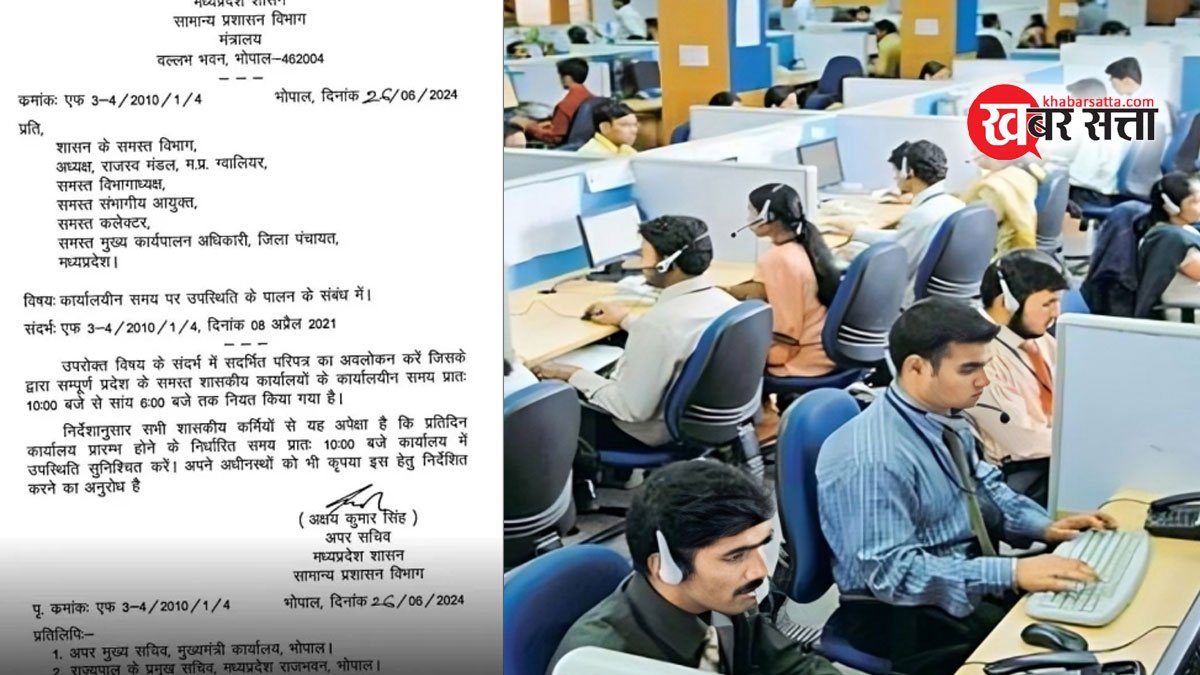 MP Govt Office Time News