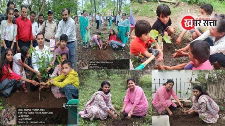 एक पेड़ मां के नाम अभियान: सिवनी के अधिकारी-कर्मचारियों ने लगाया अपनी मां के नाम से एक-एक पौधा