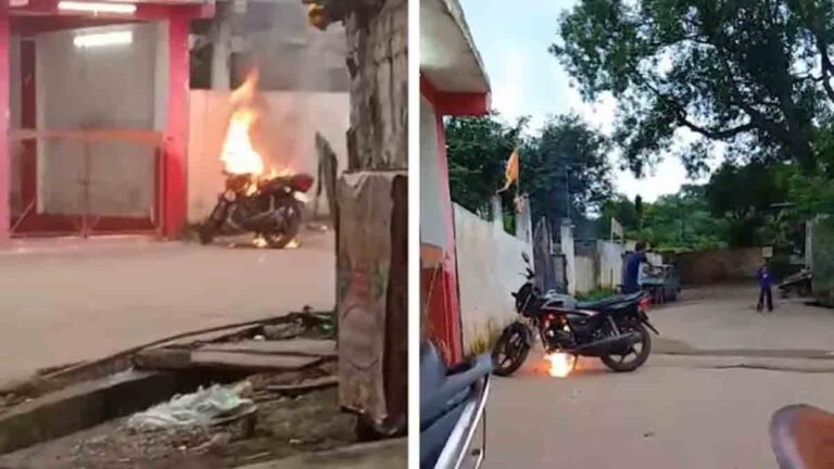 भोपाल: मंदिर में अश्लील हरकत करते पकड़े गए शराबी ने पुलिस कांस्टेबल पर हमला किया, उसकी बाइक में आग लगा दी