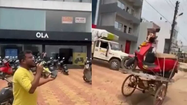 ठिलिया पर रखी OLA और पहुंच गए ऑफिस: सागर सिंह का OLA के खिलाफ अनोखा विरोध, सोशल मीडिया पर VIDEO वायरल