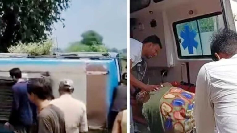 MP के जबलपुर में दर्दनाक हादसा: कटंगी से मझौली जा रही बस पलटी, 11 घायल, 1 महिला की मौत