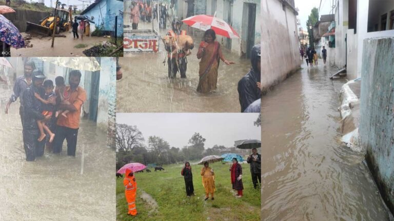 सिवनी में बाढ़ राहत कार्यों में मुस्तैद रहकर मैदानी अमले ने प्रभावित व्यक्तियों को सुरक्षित स्थान पर पहुंचाया