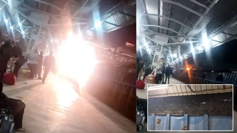 जबलपुर रेलवे स्टेशन पर कोयले से भरी मालगाड़ी में लगी आग: खाली कराया गया यात्रियों से भरा प्लेटफॉर्म!
