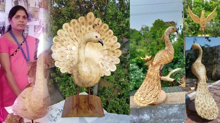Seoni News: बांस से सुंदर कलाकृतियाँ बनाकर सशक्त बनीं निशा ठाकुर एवं समूह की अन्य महिलाएँ