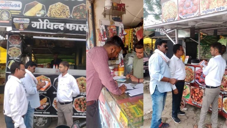 सिवनी नगर पालिका द्वारा दुकानों के सामने गंदगी फैलाने पर दुकान संचालकों पर की गई चालानी कार्यवाही