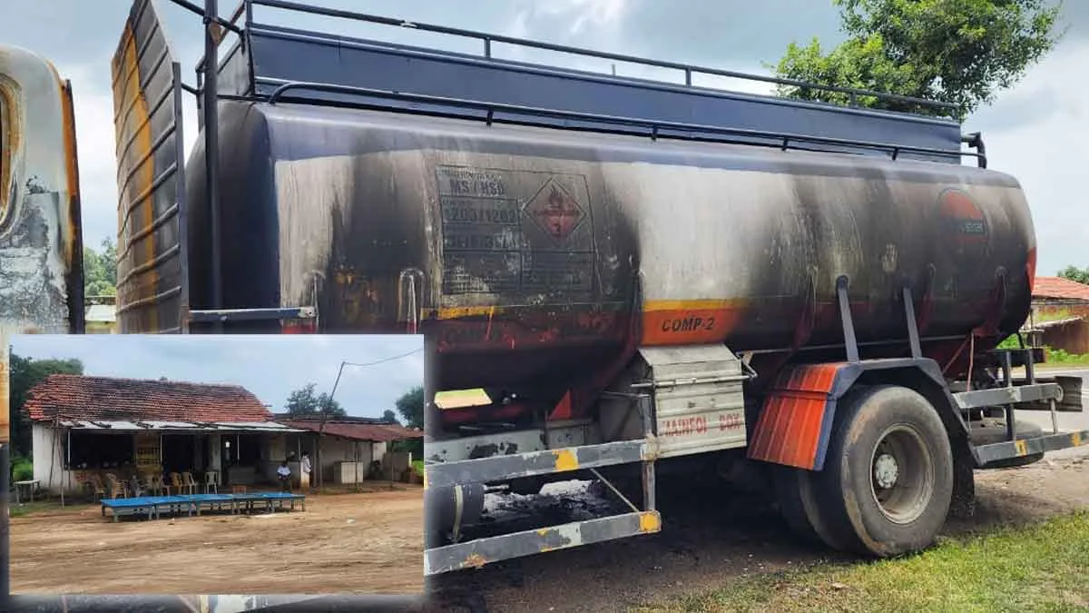 Barghat incident: Illegal petrol-diesel trade took another life, a huge fire broke out in the Dhaba and tanker, young man Pankaj was burnt alive!