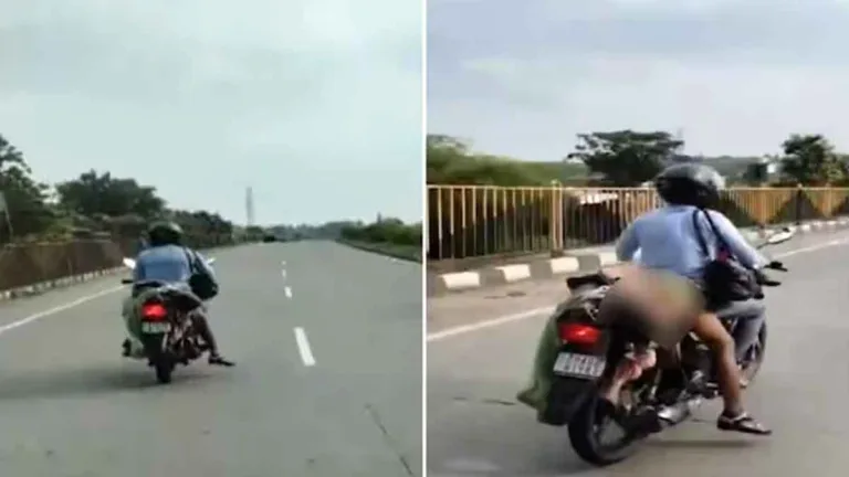 नागपुर से सिवनी तक पत्नी के शव को बाइक पर बांधकर लाता पति, कमजोर दिल वाले वीडियो ना देखें