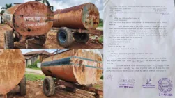 The auction of the tank which has turned into junk was suddenly stopped, causing panic among the villagers – why did the District CEO apply the brakes?