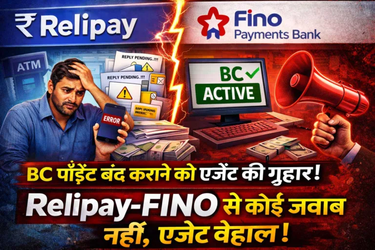 अब भी खामोशी! Relipay – FINO ने नहीं दिया जवाब, BC पॉइंट बंद कराने को एजेंट मजबूर-ग्राहक सेवाएं ठप
