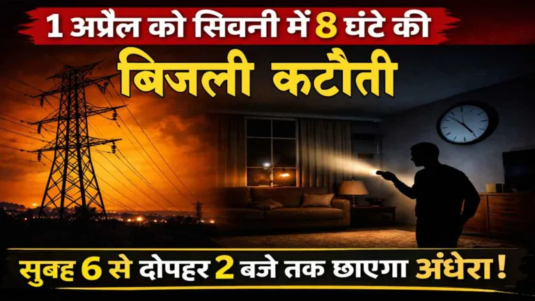 सिवनी में 1 अप्रैल को 8 घंटे का बिजली संकट: सुबह 6 से दोपहर 2 बजे तक बिजली गुल – जानिए आपका इलाका प्रभावित है या नहीं