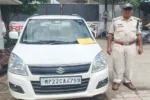 सिवनी में शराब पीकर वाहन चलाने के मामले में कोतवाली पुलिस द्वारा जब्त की गई मारुति वैगनआर।